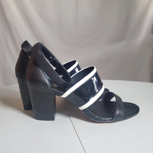 BCBGeneration Black and White Block Heels Sz 8B - Picture 1 of 16